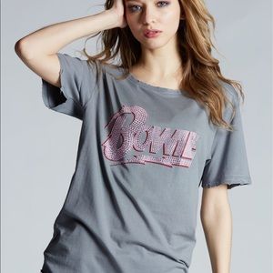 Recycled Karma Bowie Bolt Crystal Tee(new)